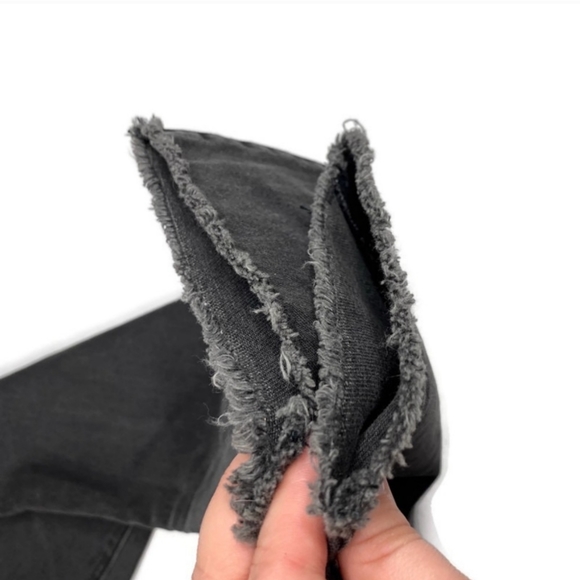 High Rise Black Straight leg Jeans - Picture 3 of 5